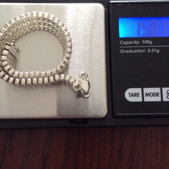 Sterling Silver Mesh Link Bracelet 7.5” - Picture 8 of 8